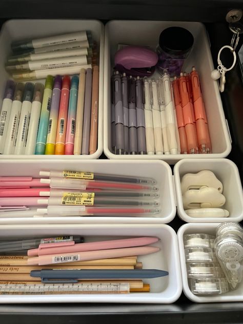 My Stationary collection #stationary #justjan School Nessesities List, College Stationary Aesthetic, Stationary Set Up, Pen Collection Organization, Stationary Aesthetic Organization, Aethstetic Stationary, Study Things To Buy, Campus Stationary, School Stationary Aesthetic