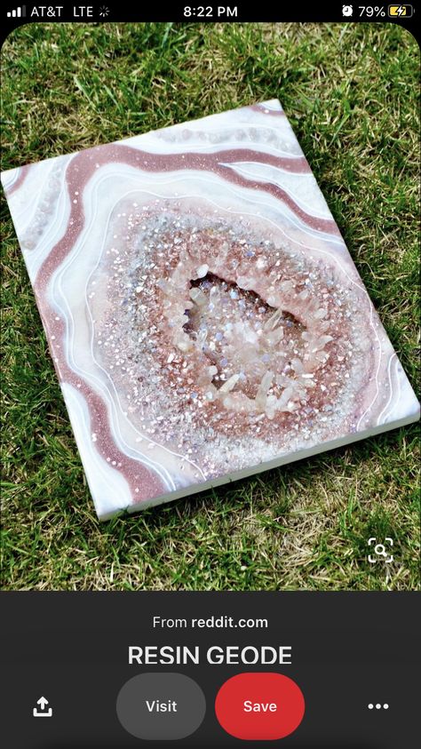 Resin Art Canvas, Seni Resin, Resin Geode, Resin Art Painting, Geode Art, Resin Wall Art, Real Rose, Acrylic Pouring Art, Epoxy Resin Crafts