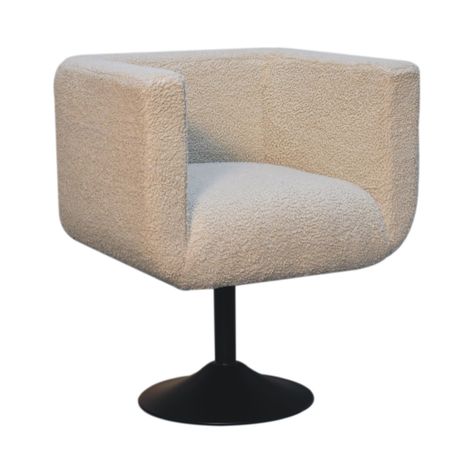 Cream Boucle Black Base Swivel Armchair 🚨 Last Chance to Save! 🚨👉 Buy Now and secure your stylish furniture with free shipping today! Embrace comfort and style with our cream boucle upholstered swivel chair. #ModernHome #velosarocheinteriordesign #InteriorDesign #BedroomDecor #cozychairs #bouclechair #Minimalist #Furniture #accessories #whitechairs #ContemporaryArt Boucle Swivel Chair, Upholstered Swivel Chairs, Artisan Furniture, Swivel Accent Chair, Occasional Chair, Wood Arm Chair, White Chair, Wood Nightstand, Swivel Armchair