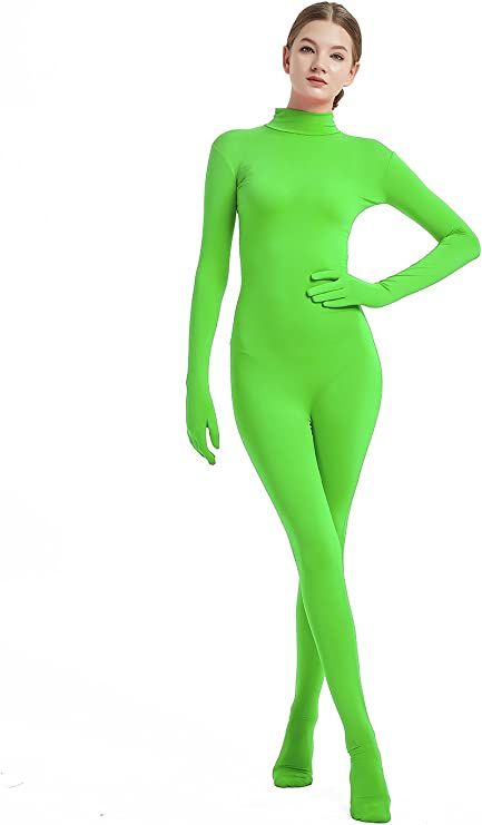Amazon.com: Full Bodysuit Womens Costume Without Hood Spandex Stretch Zentai Unitard Body Suit (Large, Green) : Clothing, Shoes & Jewelry Green Screen Suit, Full Bodysuit, Spandex Bodysuit, Full Body Stretch, Womens Costume, Green Clothing, Bodysuit Costume, Costume Tutorial, Full Body Suit