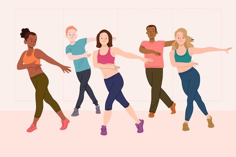 Benefits Of Zumba, Zumba Benefits, Zumba Style, Zumba Toning, Ballet Illustration, Zumba (dance), Dance Logo, Zumba Dance, People Dancing