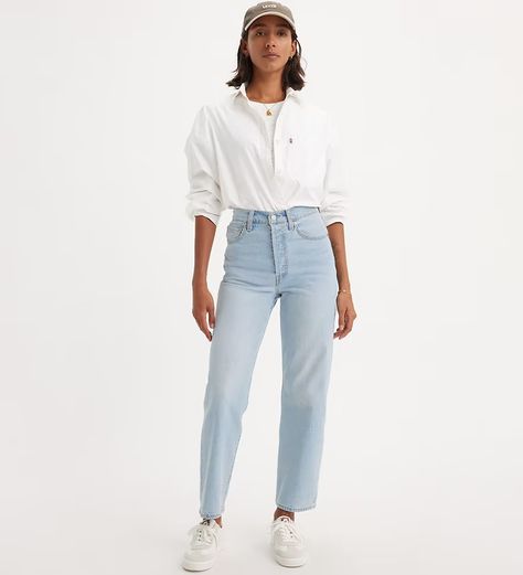 Ribcage Straight Ankle Women's Jeans - Light Wash | Levi's® US Women's Jeans, Levis Ribcage Straight, Ribcage Jeans, Light Wash Levis, Jeans Light, Cool Technology, Rib Cage, Light Wash Jeans, Straight Leg Jeans