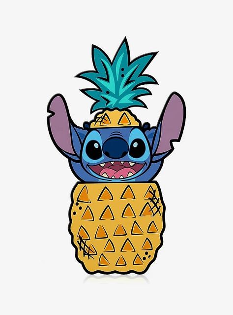 Stitch Pineapple, Lilo En Stitch, Pineapple Stitch, Pineapple Drawing, Stitch Drawings, Lelo And Stitch, Lilo And Stitch Quotes, Stitch Tattoo, Lilo And Stitch Drawings