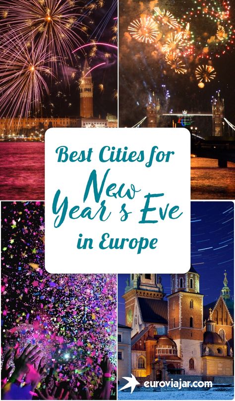 Best Cities in Europe for New Year’s Eve 2019/20 #newyearseve #europe #nye #nye2019 #travel #winter #december #bestnewyearseve #party Paris New Years Eve, Best Cities In Europe, New Years Traditions, European Cities, Cities In Europe, Places In Europe, Visit Europe, Europe Travel Guide, Amazing Travel Destinations