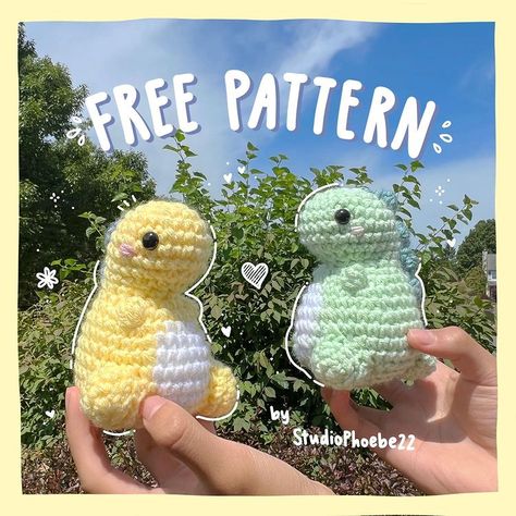 Crochet Dinosaur Pattern Free, Dino Pattern, Crochet Dinosaur Patterns, Instagram Pattern, Easy Crochet Animals, Quick Crochet Patterns, Animal Crochet, Crochet Patron, Pola Amigurumi