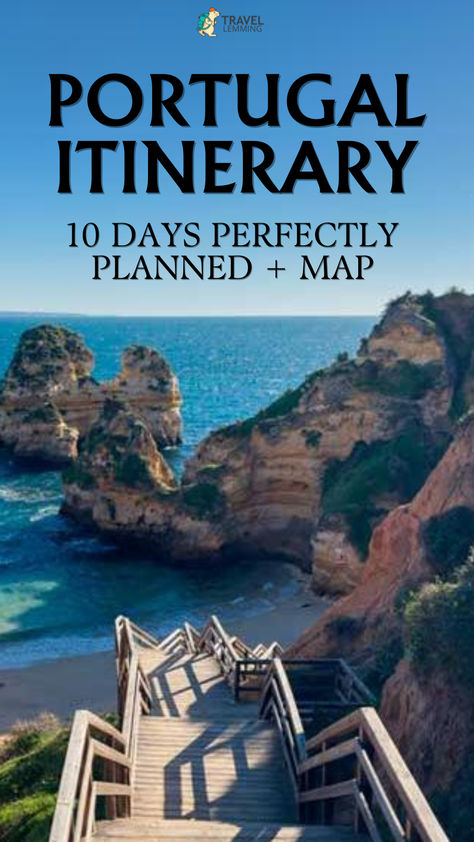 10-day Portugal itinerary. Just follow this perfect route. Day-by-day, what to see & where to go. 10 Days In Portugal Itinerary, 10 Day Portugal Itinerary, 7 Days In Portugal, Portugal Travel Itinerary, Portugal Itinerary 10 Days, Portugal Itinerary, Portugal Trip, Portugal Vacation, Travel Portugal
