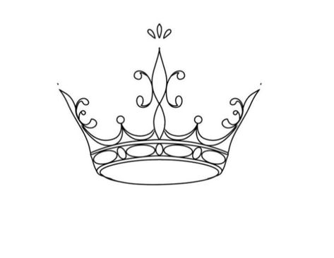 Female Crown Tattoo Design, Crown Aesthetic Tattoo, Butterfly With Crown Tattoo, Simple Tiara Tattoo, Queen Crown Drawing Simple, Princess Crown Tattoo Design, Queen Crown Tattoo Stencil, Simple Crown Tattoo Design, Crown Tattoo Minimalist