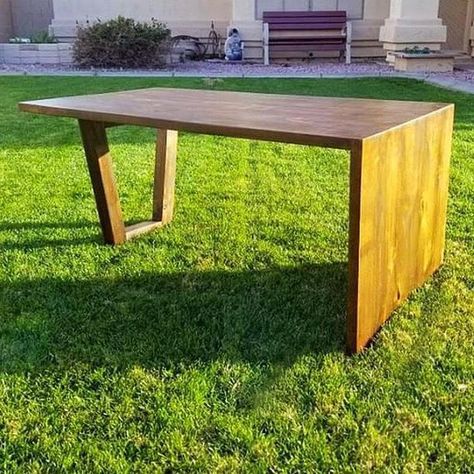 Waterfall Coffee Table | Kreg Tool Kreg Jig Projects, Waterfall Table, Waterfall Coffee Table, Track Saw, Kreg Pocket Hole Jig, Diy Waterfall, Kreg Tools, Coffee Table Legs, Craft Area