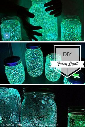 Mason Jar Crafts Mason Jar Fairy Lights, Kerajinan Diy, Diy Jar Crafts, Puffy Paint, Mason Jar Crafts Diy, Diy Fairy, Jar Diy, घर की सजावट, Mason Jar Diy