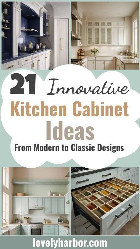 21 Inspiring Kitchen Cabinet Ideas: From Modern to Classic Designs 2 Modern Cabinetry Kitchen, Best Kitchen Remodel Ideas, New Construction Kitchen Design, Cabinet Accessories Kitchen, Specialty Kitchen Cabinets, Unique Kitchen Features, Ivory Kitchen Ideas, Kitchen Island Storage Ideas Layout, 2023 Kitchen Cabinets