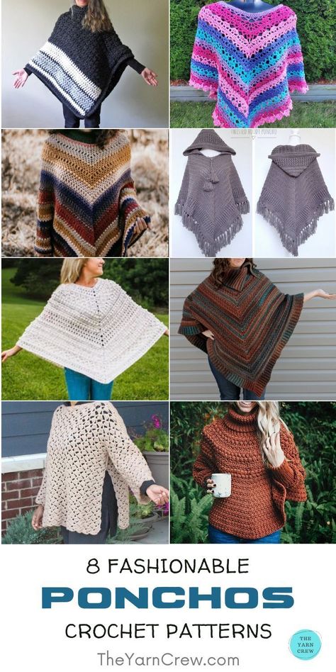 Ponchos, Kawaii, Crochet Poncho Sweater Pattern, Crochet Winter Poncho, Crochet Boho Poncho Free Pattern, Infant Crochet Poncho Pattern Free, Swancho Pattern Free Crochet, Crochet Poncho With Sleeves Free Pattern, Boho Poncho Crochet Pattern Free