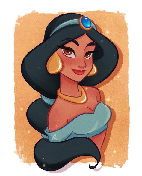 Fan Art Disney Princess, Jasmin Aladdin, Aladin Disney, Princess Jasmine Art, Jasmine Drawing, Disney Princess Enchanted Tales, Aladdin Art, Jasmine Disney, Princess Illustration