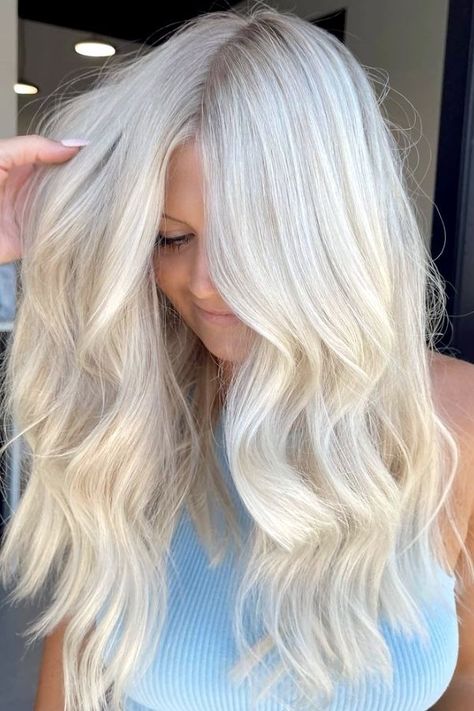 Balayage Hair Ash Blonde, Blonde Highlights Platinum, Highlights Platinum Blonde, Platnium Blonde Hair, Highlights Platinum, Hair Ash Blonde, Cool Blonde Highlights, Cute Blonde Hair, Balayage Hair Ash