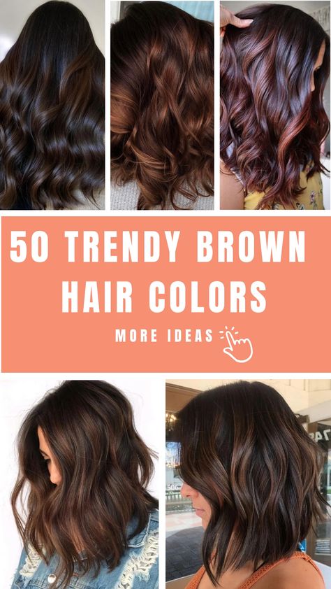 50 Trendy Brown Hair Colors All Over Hair Color Brunette Fall, Brunettes Fall Hair Color, Rock Your Locks Hair Color, 2 Tone Brown Hair Color, Call Brown Hair, Chocolate Honey Hair Color, Best Fall Hair Colors 2024, All Over Fall Hair Color For Brunettes, Caramel Hair Colours