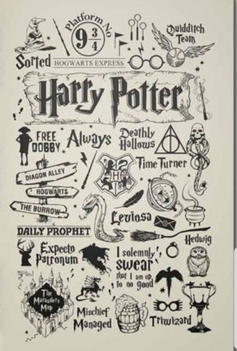 Harry Potter Signs, Harry Potter Sketch, Harry Potter Journal, American Traditional Tattoo Ideas, Traditional Tattoo Ideas, Harry Potter Cartoon, Harry Potter Art Drawings, Harry Potter Painting, Harry Potter Background