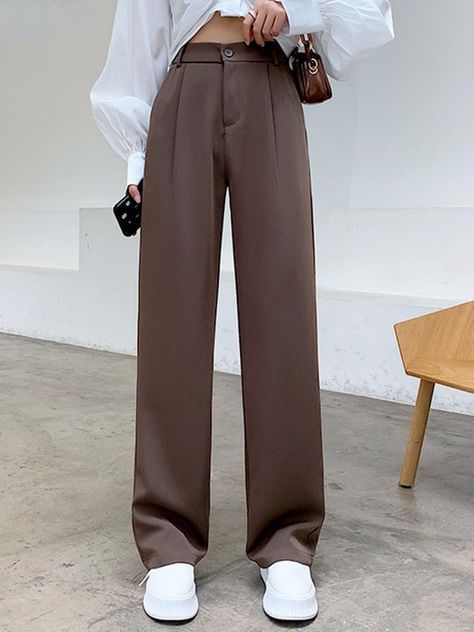 Loose Wide Leg Pants, Bauchfreies Top, Celana Fashion, Spring Trends Outfits, White Wide Leg Pants, Mode Turban, Awesome Blouse, Suit Pant, White Suits