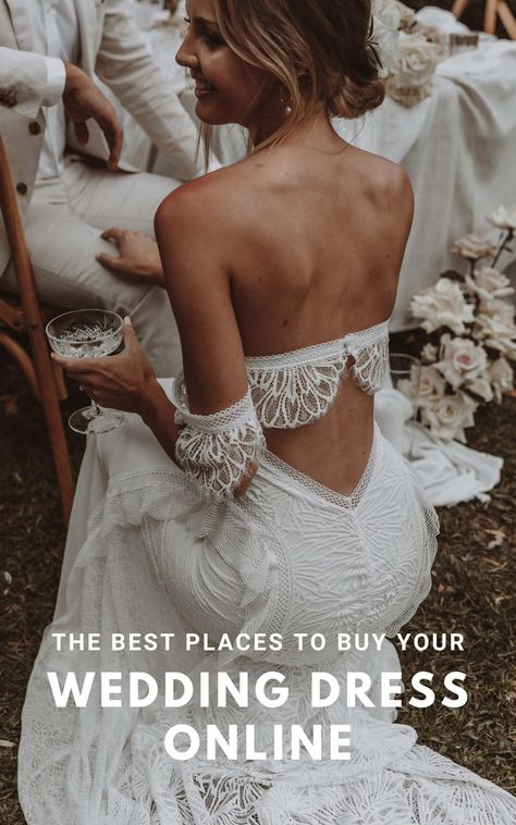 Vintage Wedding Dress Shop, Cheap Bride Dress, Legit Wedding Dress Sites, 2023 Boho Wedding Dresses, Festival Style Wedding Dress, Sheer A Line Wedding Dress, Boho Wedding Dress Australia, Affordable Lace Wedding Dress, Bohemian Simple Wedding Dress