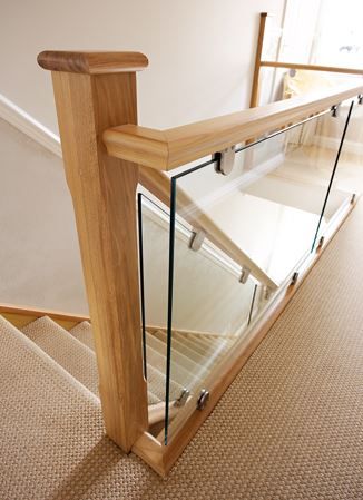 Oak and Glass Staircases - Neville Johnson Staircases Glass Bannister, Glass Railing Stairs, Stair Banister, Glass Railings, Stairs Design Interior, House Staircase, Glass Stairs, New Staircase, Wood Staircase