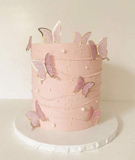 Aesthetic Butterfly cake in 2022 | Butterfly birthday cakes, Beautiful birthday cakes, Creative birthday cakes Simple Butterfly Birthday Cake, Birthday Cake For Women Butterfly, Beautiful Cakes For Women, Enchanted Fairy Garden Party Cake, Butterfly Cake And Cupcakes, Butterfly Cake For 1st Birthday, Light Pink Butterfly Cake, Pastel Butterfly Birthday Party Decorations, Butterfly Theme Bday Party