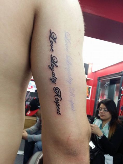 love loyalty respect tattoo by Star Bksfinestink.com Tattoos, Tattoo Quotes, Tattoo Designs, Tatting, Love Loyalty Respect Tattoo, Quotes Respect, Respect Tattoo, Tattoos And Piercings, Piercings