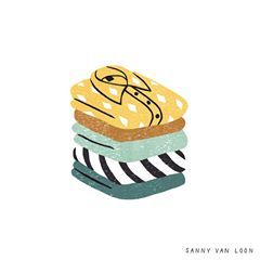 Sanny van Loon (@sannyvanloon) • Instagram photos and videos Laundry Illustration, Loon Illustration, Folded Laundry, Clothes Illustration, Zestaw Ikon, Illustration Simple, Doodle Illustration, Simple Illustration, Illustrators On Instagram