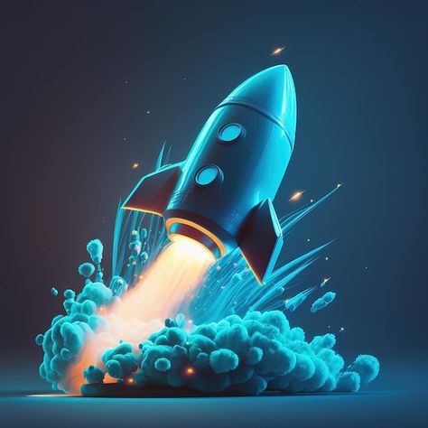 3d cartoon style minimal spaceship rocke... | Premium Photo #Freepik #photo #rocket-3d #speed-up #rocket-launch #rocket Spaceship Crash, Blockchain Design, Rocket Illustration, Cartoon Rocket, Estilo Cartoon, Cartoon 3d, Rocket Launch, Photoshop Tutorial Design, Style Minimal