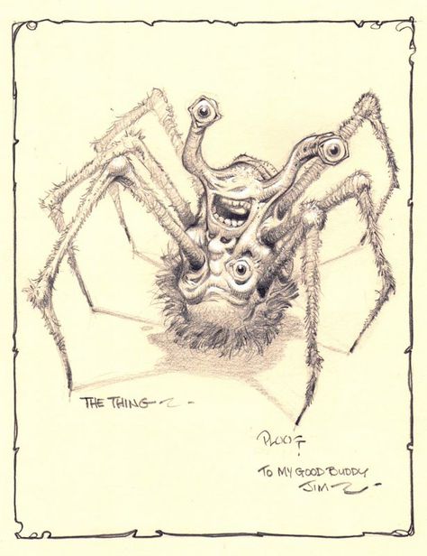 Mike Ploog, Art Bizarre, The Thing 1982, Art Noir, Creepy Tattoos, Cosmic Horror, Monster Concept Art, Arte Obscura, Demon Art