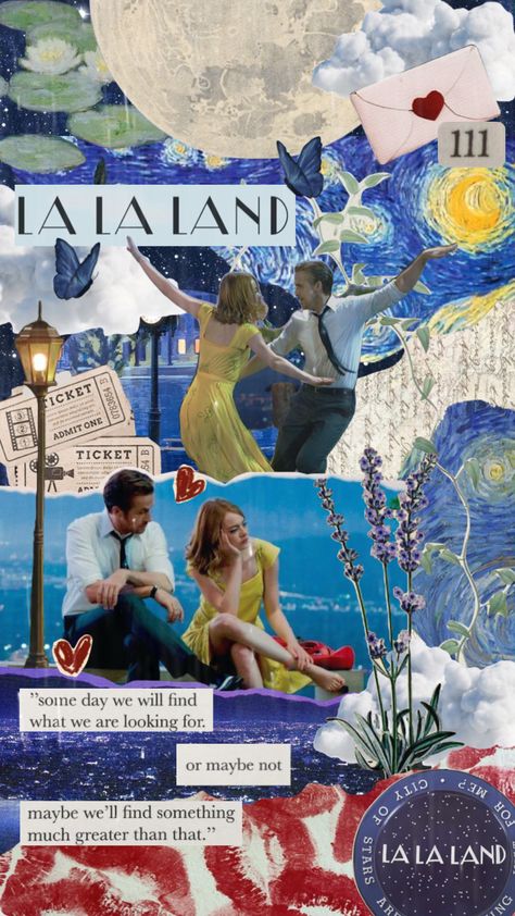 Movie Collage Wallpaper, Lalaland Aesthetic, Cinema Collage, Movies Collage, Movie Moodboard, Here's To The Fools Who Dream, History Infographic, Movie Collage, Райан Гослинг