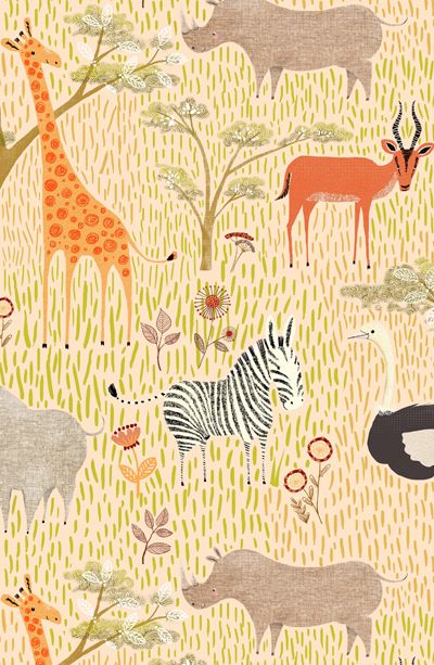 print  pattern: DESIGNER FOR HIRE - kim hinds Pattern Illustrations, Safari Pattern, Nursery Illustration, Baby Products Packaging, Inspirational Illustration, Safari Print, Kids Patterns, Design Wallpaper, Pattern Baby