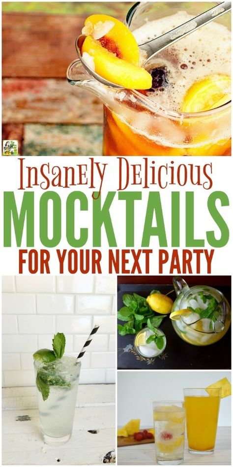 Simple Mocktail Recipes You'll LOVE! #Mocktails #MocktailRecipes #NonAlcoholic Simple Mocktail, Cranberry Sangria, Easy Mocktail Recipes, Mocktail Recipes, Easy Drink Recipes, Fresh Watermelon, Mocktail Recipe, Kids Recipes, Cookbook Recipes