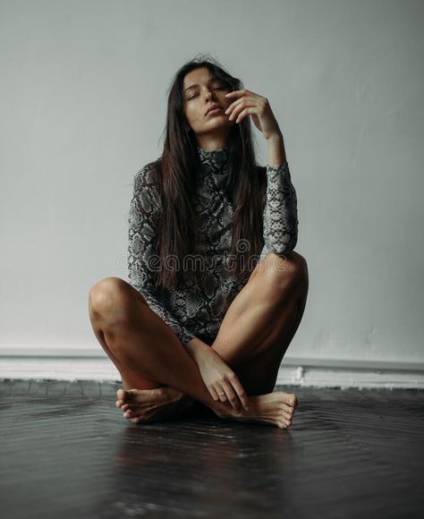 Young woman posing in the studio. Sitting on the floor #Sponsored , #SPONSORED, #ad, #woman, #floor, #Sitting, #Young Sitting Cross Legged On Floor, Sitting Poses Model, Woman Sitting Pose Reference Floor, Model Sitting Poses Floor, Sitting On The Ground Pose Reference, Woman Sitting On Floor Reference, Sitting Poses On Floor, Sitting Poses Women, Sitting Floor Pose