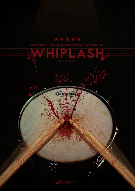 Contact Movie Poster, Whiplash Poster Movie, Whiplash Poster Minimalist, Whiplash Poster Art, Surfs Up Movie Poster, Alternate Movie Posters, The Drums Poster, An Education Movie, Whiplash Aesthetic