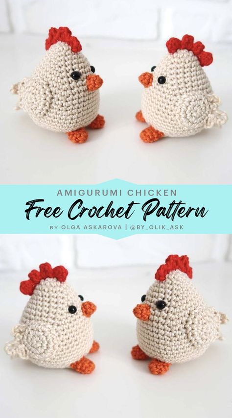 Amigurumi Chicken Pattern Free, Free Easy Crochet Blanket Patterns For Beginners, Crochet Patterns Decorations, Free Crochet Toy Patterns Amigurumi, Crochet Chicken Wing Pattern, Cutest Crochet Patterns Free, Mini Dragon Amigurumi Free Pattern, Quail Crochet Pattern, Cute Animal Amigurumi Free Pattern