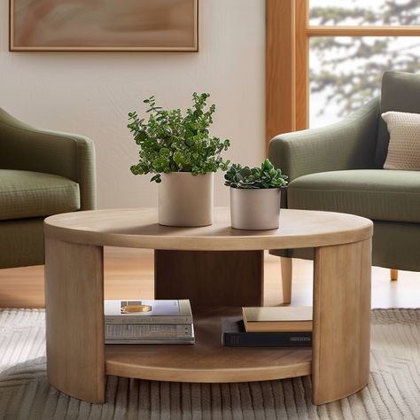 Coffee Tables Overlapping Coffee Table, Mod Coffee Table, Coffee Table With Book Storage, Wood Nesting Tables Living Room, Coffee Table With Stool, Round Light Wood Coffee Table, Round Boho Coffee Table, Coffee Tables With Sectionals, Round Solid Wood Coffee Table