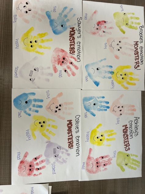 Feeling Preschool Crafts, Emotion Themed Preschool Activities, Emotions And Feelings Infant Crafts, Emotions Project Preschool, Emotions Ideas For Preschool, Emotions Daycare Theme, Feelings And Emotions Theme Preschool, Emotion Eyfs Activities, Emotion Infant Art