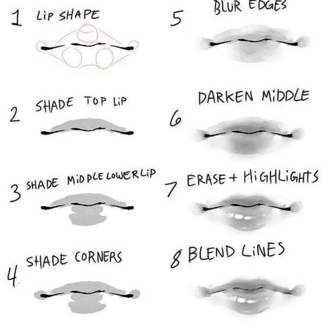 37 Best Step by Step Lip drawing Tutorials to follow - atinydreamer Lukisan Fesyen, Lip Drawing, Eye Drawing Tutorials, Siluete Umane, Drawing Tutorial Face, Art Tools Drawing, Lips Drawing, Easy Drawings Sketches, Sketches Tutorial