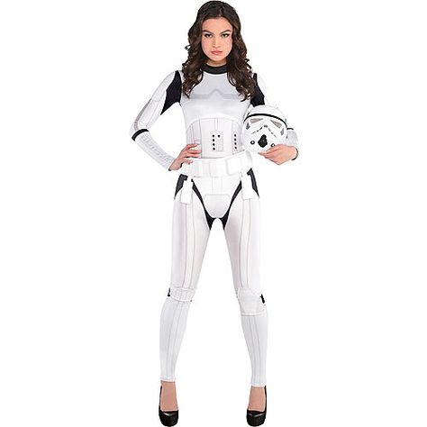 Adult Stormtrooper Costume - Star Wars Storm Trooper Costume Women, Star Wars Makeup Ideas, Stormtrooper Costume, Disfraz Star Wars, Star Wars Makeup, Storm Trooper Costume, Top Halloween Costumes, Halloween Skulls, New Halloween Costumes