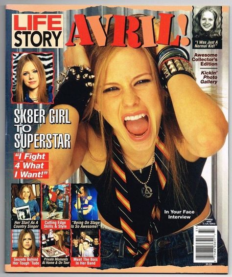 Avril lavigne 2000s post of her life story Avril Lavigne, Princesa Punk, 2000s Posters, 2000s Magazines, Cl Instagram, 2000s Music, Y2k Posters, Music Poster Design, The Embrace