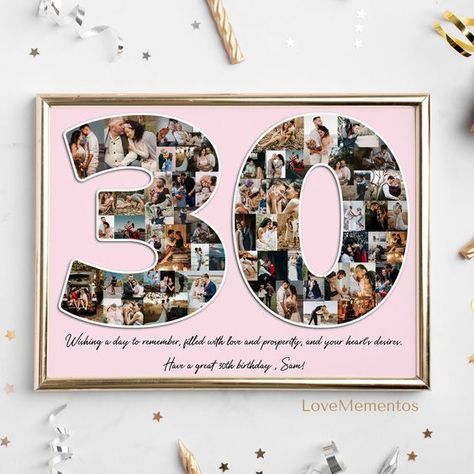 30th Birthday Gifts For Men, Happy 38 Birthday, 19th Birthday Gifts, Happy 23rd Birthday, Happy 28th Birthday, 39th Birthday, 25th Birthday Gifts, 30th Birthday Decorations, Photo Collage Gift