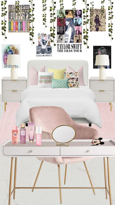 Girls Bedroom Themes, Theme Bedroom, Big Girl Bedrooms, Bedroom Decor For Teen Girls, Preppy Room Decor, Cute Bedroom Ideas, Preppy Room, Cute Bedroom Decor, Cute Room Ideas