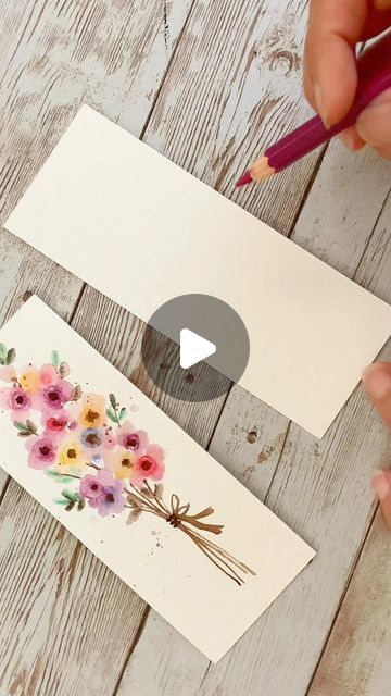 How To Use Watercolour Brush Pens, Watercolor Pens Ideas, Watercolor Art Pencil, Drawings To Paint Easy, Watercolor Art Simple Ideas, Proud Of You Watercolor Card, Watercolor With Acrylic Paint, Watercolor Bouquet Easy, Simple Watercolor Paintings Ideas Easy