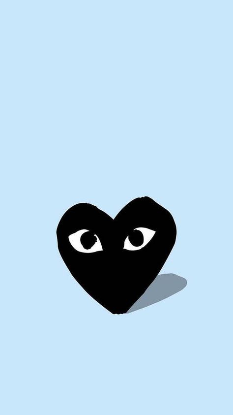 Download Cdg Black Blue Logo Wallpaper | Wallpapers.com Cartoon Heart Aesthetic, Com Des Garcons Wallpaper, Comme Des Garcons Heart Wallpaper, Play Comme Des Garcons Wallpaper, Come Des Garcons Wallpaper, Converse Heart Wallpaper, Play Heart Wallpaper, Cdg Aesthetic, Commes Des Garcons Wallpaper