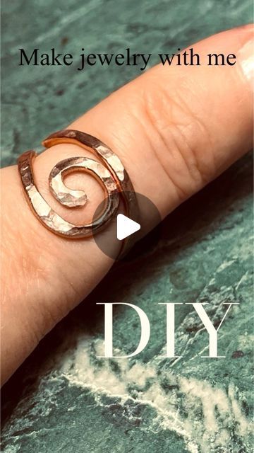 make jewelry with me on Instagram: "Ring tutorial-Make copper jewelry yourself super easy#handmade#kupferschmuck#DIY#business #giftideas" Homemade Copper Jewelry, Hammered Copper Jewelry Tutorials, Making Copper Jewelry, Copper Jewelry Benefits, Wire Crafts Tutorial, Hammered Wire Ring, Flat Wire Rings, Copper Wire Wrapping, Metalwork Jewelry Tutorials