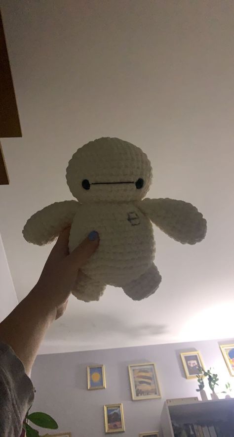 Baymax Crochet, Easy Crochet Animals, Crochet Design Pattern, Kawaii Crochet, Beginner Crochet Projects, Fun Crochet Projects, Baymax, Diy Crochet Projects, Learn To Crochet