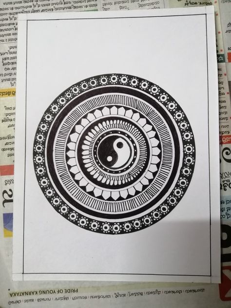 Easy mandala art for beginners. Enjoy☘️ Mandala On Canvas Easy, Mandala Easy For Beginners, Very Easy Mandala Art For Beginners, Mandala Art Very Easy, Easy Drawing Mandala, Dodal Art Easy, Easy Simple Mandala Drawing, Mandala Art Design Easy, Doodle Art For Beginners Easy Drawings