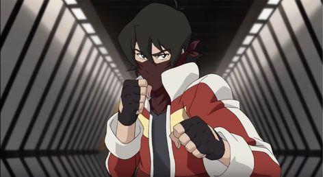 Keith in a martial arts pose in karate to fight the bad guys to try to save Shiro from Voltron Legendary Defender Voltron Keith, Log Horizon, Voltron Funny, Full Metal Alchemist, Keith Kogane, Form Voltron, Black Lion, Voltron Ships, Voltron Klance