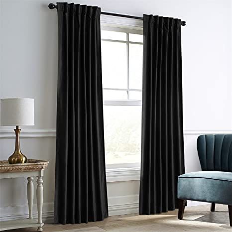 Dreaming Casa Darkening Black Velvet Curtains for Living Room Thermal Insulated Rod Pocket Back Tab Window Curtain for Bedroom 2 Panels 52" W x 108" L Black Velvet Curtains, Curtain For Bedroom, Velvet Room, Velvet Drapes, Nursery Curtains, Curtains For Living Room, Black Curtains, Velvet Curtains, Door Curtains