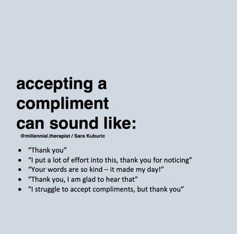 accepting a compliment can sound like How To Communicate Better, Relationship Lessons, Relationship Psychology, Writing Therapy, Getting To Know Someone, Healthy Relationship Tips, Emotional Awareness, Healthy Relationship Advice, Mental And Emotional Health