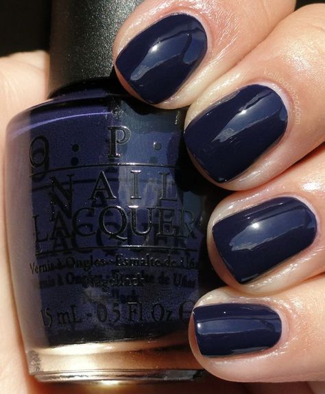 The perfect shade of midnight blue (OPI Road House Blues) Bohol, Navy Blue Nails, Nagellack Trends, Road House, Blue Nail Polish, Manicure Y Pedicure, Get Nails, Opi Nails, Fancy Nails