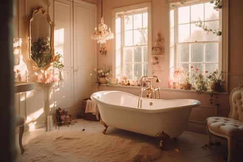 Vintage Bath Tub Aesthetic, Fancy Bathtub Aesthetic, Extravagant Bathtubs, Fancy Bathtubs, Vintage Bath Tub, Aesthetic Bathtub, Bath Tub Aesthetic, Victorian Bathtub, Romantic Bathtub